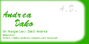andrea dako business card